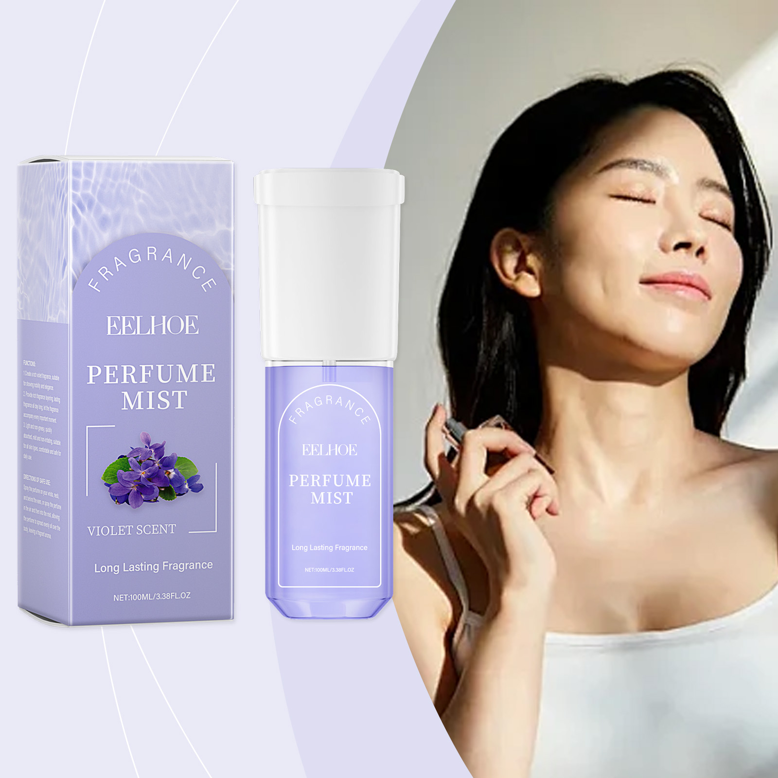 Perfume Fragrance Hair Spray - ボディパフュームスプレー ヘアフレグランス ライトフレッシュ スキン ロングラスティング フローラルフレグランス