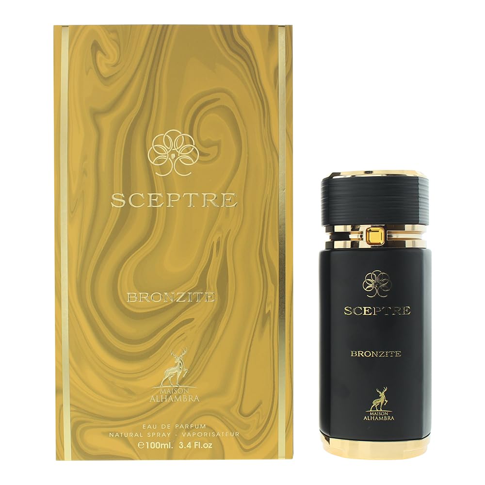 Perfume For Fragrance - メゾン・アルハンブラ セプター ブロンザイト オードパルファム 100ml、ウッディスパイシーなアンバーの香り、長時間持続するシトラスオリエンタルの男性用香水スプレー