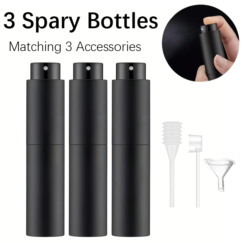 Perfume Fragrance Book - 3 旅行用 10ml 香水スプレーボトルセット、詰め替え可能なコロン容器、空のスプレーディスペンサー