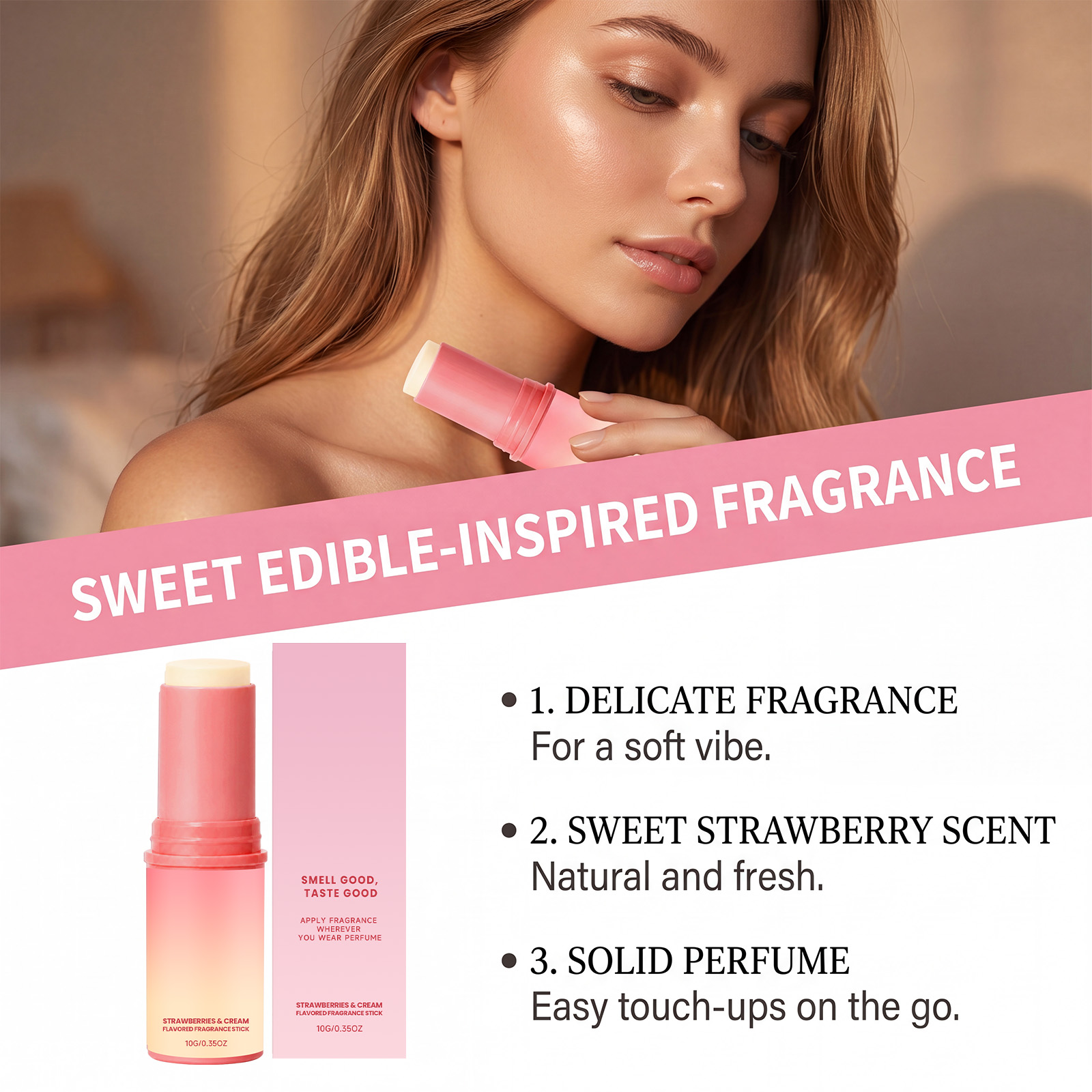 ストロベリーフレグランス ソリッドバーム 長時間持続 軽い香 - On Perfume & Fragrance Kota Bogor のレビューと価格
