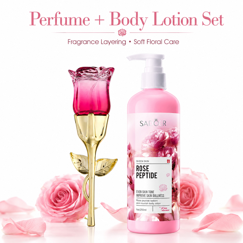 ローズ香水＆ボディローションセット（女性用）、フレグランス重 - Perfume Fragrance Lotion のレビューと価格