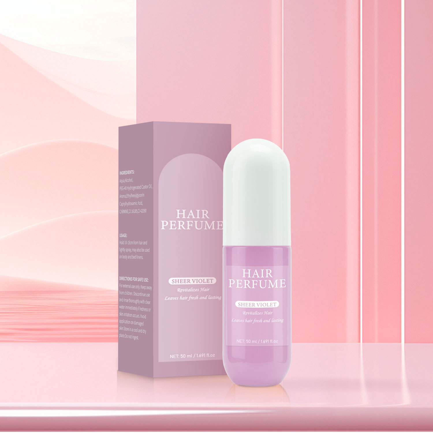 50ml シアーバイオレット ヘアパフュームスプレー。持続性 - Perfume Fragrance Hair Spray のレビューと価格