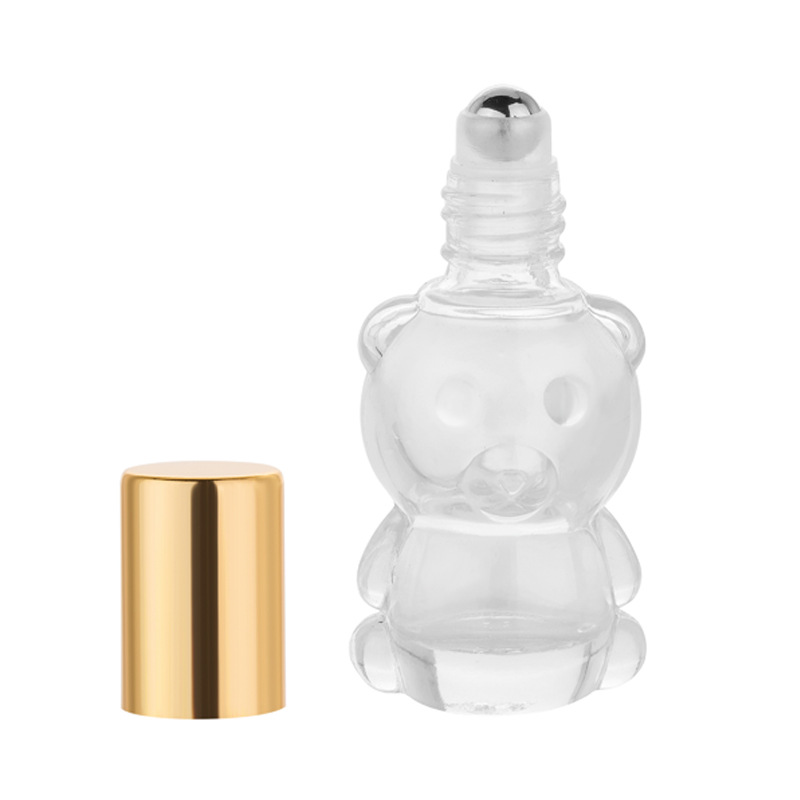 エッセンシャルオイルガラスボトル空のクリアクマ型スチールロー - Perfume Fragrance Book のレビューと価格