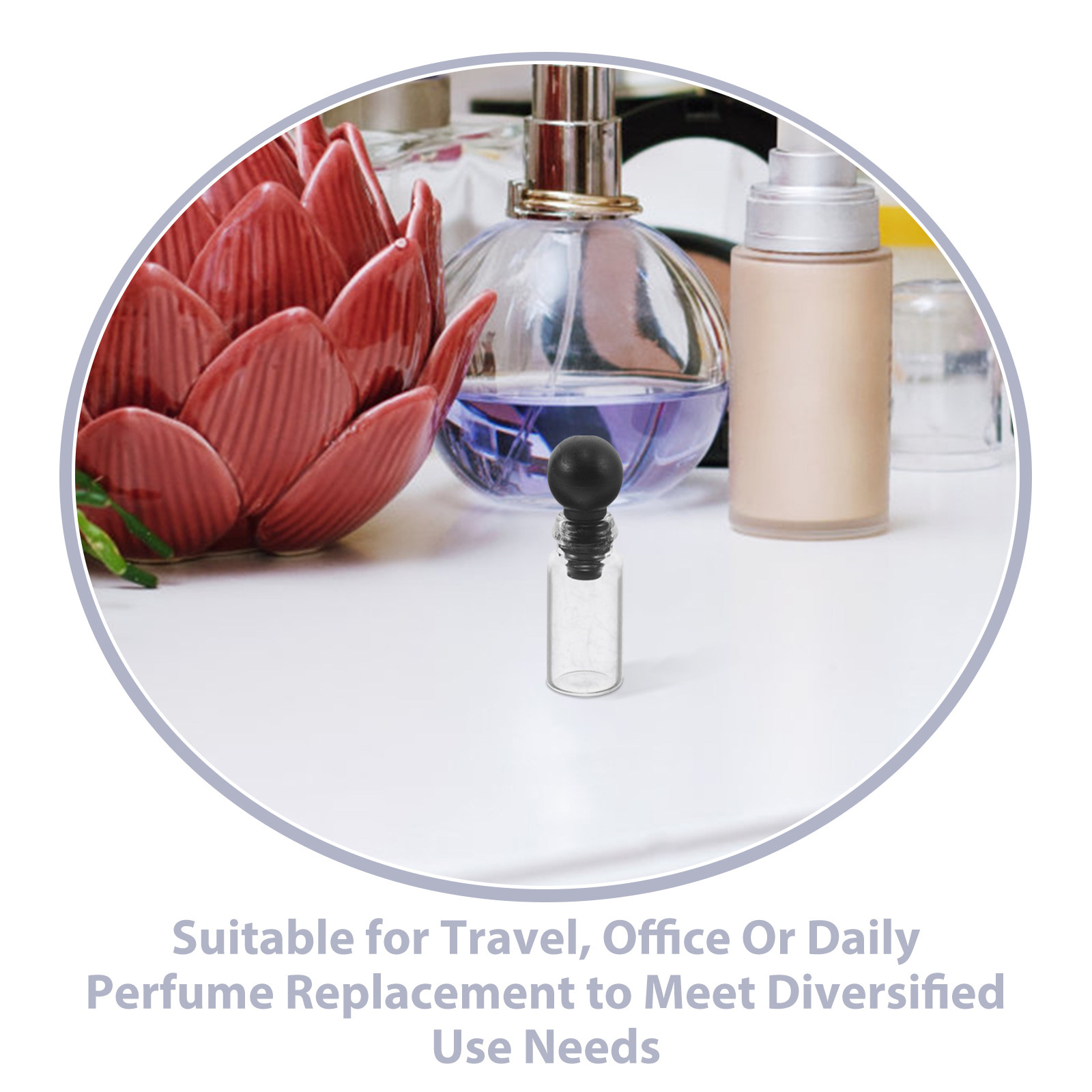150個入り、ガラス製香水サンプル容器、小型ボールストッパー - Perfume Fragrance Oil のレビューと価格