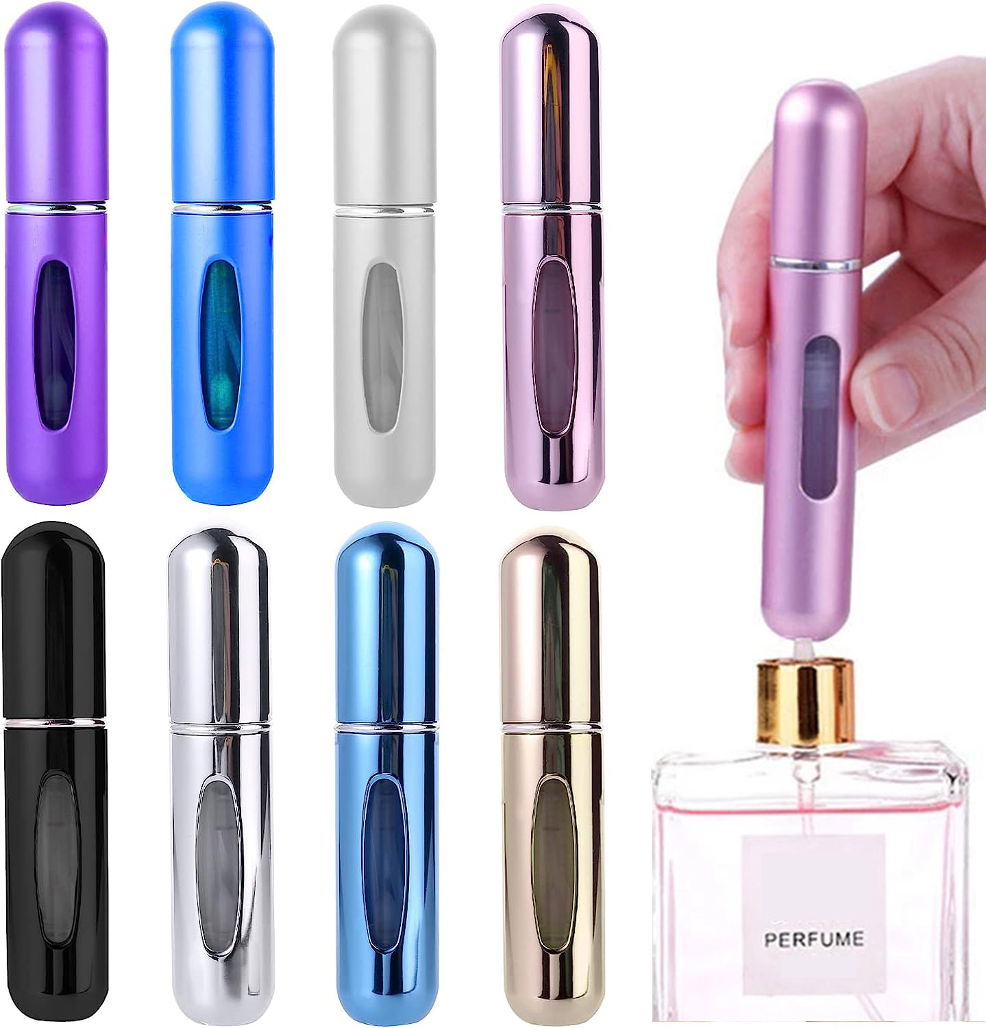 詰め替え可能なミニ香水瓶,ポータブル化粧品スプレーボトル,ス - Perfume Fragrance Book のレビューと価格