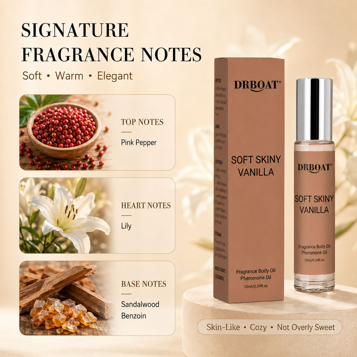 女性用ロールオンフレグランスオイル、しっとりとした肌触りのバ - On Perfume & Fragrance Kota Bogor のレビューと価格
