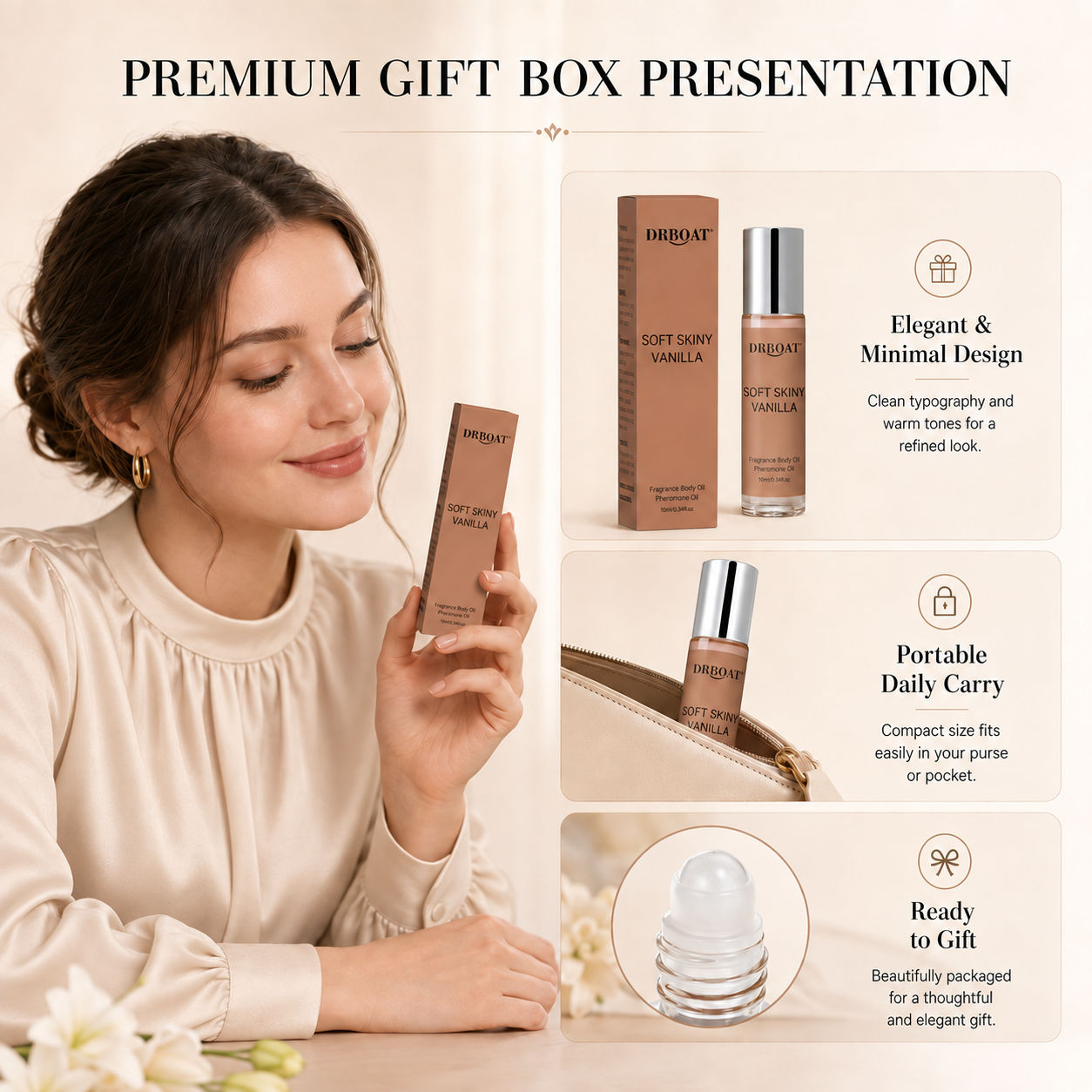 女性用ロールオンフレグランスオイル、しっとりとした肌触りのバ - On Perfume & Fragrance Kota Bogor のレビューと価格
